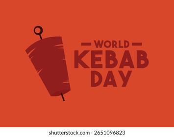 World Kebab Day. Flat design vector. July. Banner, card, background. Eps 10.