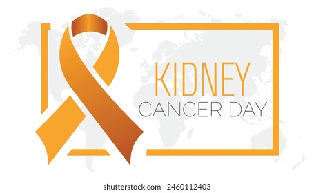 World Kidney Cancer Day observed every year in June. Template for background, banner, card, poster with text inscription.