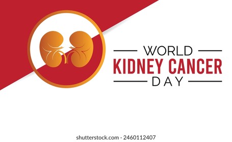 World Kidney Cancer Day observed every year in June. Template for background, banner, card, poster with text inscription.