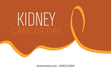 World Kidney Cancer Day observed every year in June. Template for background, banner, card, poster with text inscription.