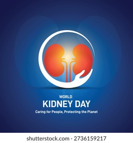 world kidney day 2026. world kidney day concept poster, banner, postcard, background, social media post, backdrop, template, web banner, cover vector design etc.