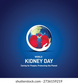 world kidney day 2026. world kidney day concept poster, banner, postcard, background, social media post, backdrop, template, web banner, cover vector design etc.