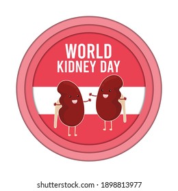 World kidney day awareness vector