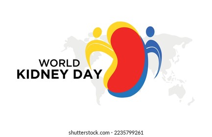 antecedentes del día mundial del riñón, logo de la campaña mundial del día del riñón, vector del día mundial del riñón