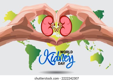 World kidney day banner vector eps 10 