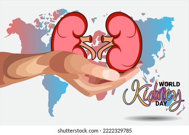 World kidney day banner vector eps 10 