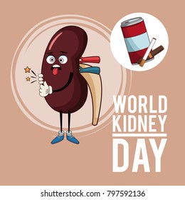 World kidney day cartoon