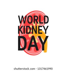 World kidney day concept. Design for posters, web banners, infographics etc. in flat style, vector