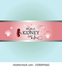 world kidney day concept. web banner design. illustration vector