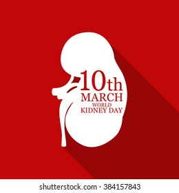 World kidney day flat design illustration 01