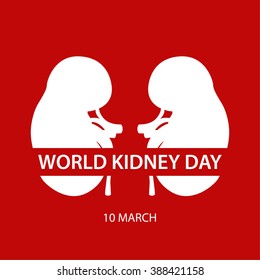 World kidney day flat design illustration 02