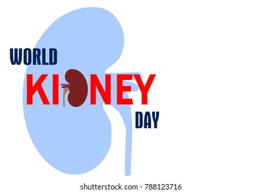 World kidney day greeting illustration vector