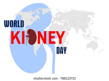World kidney day greeting illustration vector