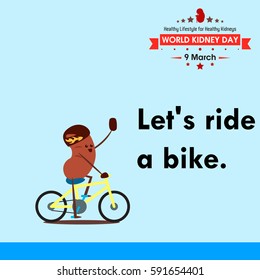 World kidney day in March 2017 cartoon design illustration