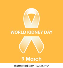 World kidney day in March 2017 cartoon design illustration