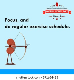 World kidney day in March 2017 cartoon design illustration