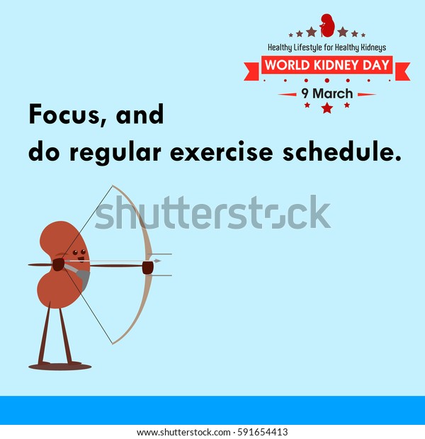 World Kidney Day March 2017 Cartoon Stock Vector Royalty Free 591654413