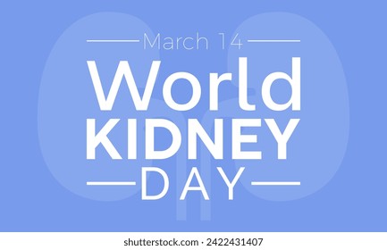World Kidney Day Observed every year of March 14, Medical Awareness Vector banner, flyer, poster and social medial template design.