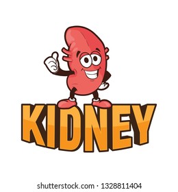 World kidney day vector cartoon human body health organ smiling mascot character illustration isolated on white background Perfect to use for medical awareness poster design or company logo template