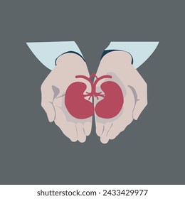 World kidney day. vector graphic of world kidney day good for world kidney day celebration. flat design. flyer design.flat illustration.