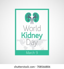 World Kidney Day vector icon illustration