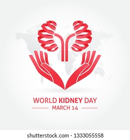 world kidney day vector illustration. Suitable for greeting card, poster and banner.