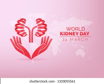 world kidney day vector illustration. Suitable for greeting card, poster and banner.