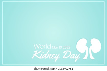 ilustración del vector del día mundial del riñón. Adecuado para tarjeta de saludo, afiche y banner con espacio de copia