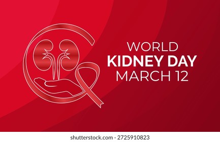 Ilustração do World Kidney Day Vetor. Médicos de saúde renal do hospital com estetoscópios, liderando a luta contra doenças renais. Cartaz do banner, folheto e modelo de design de fundo.