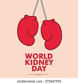 World Kidney Day Vector Illustration. Good Image for Campaign Materials