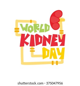 World Kidney Day Vector Illustration. Good Image for Campaign Materials