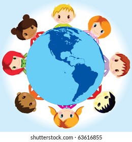 world kids vector