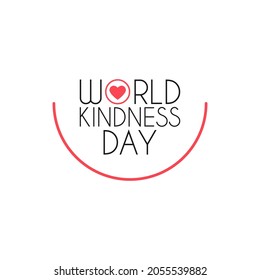 World Kindness Day. 13 November. Flat design vector illustration isolated on white background.