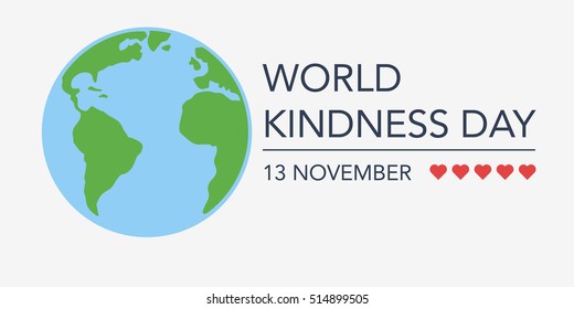 World Kindness Day. 13 November. Flat Vector Illustration