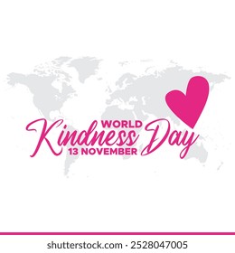 World Kindness Day, 13th November, vector graphic about World Kindness Day, greeting card, social media template, vector illustration, eps file.