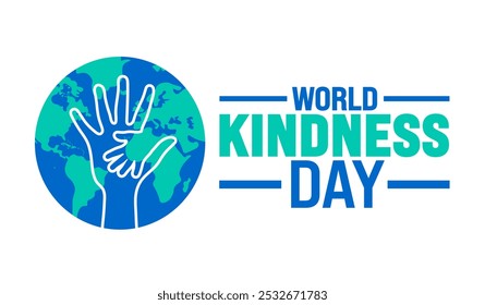 World Kindness Day background or banner design template is observed every year in November. Holiday concept. Template for card, poster, placard, template.