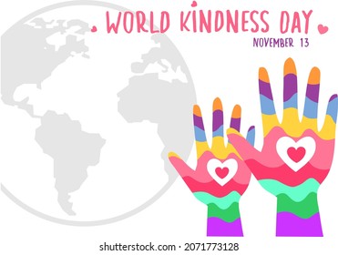 world kindness day background with copy space for your presentation