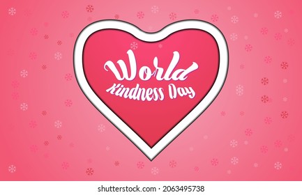 World Kindness Day Background. November 13. Premium and luxury greeting cards, letters, posters, or banners. With gradient love, heart icon symbol.