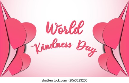 World Kindness Day Background. November 13. Premium and luxury greeting cards, letters, posters, or banners. With gradient love, heart icon symbol.