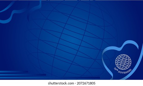 World Kindness Day Blue Background with Copy Space Area,  suitable to place on content with that theme