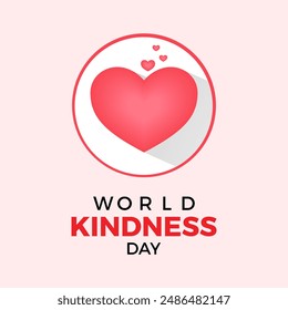 World Kindness Day. Health Care concept Greeting card, poster, Ribbon, banner, Vector Template.