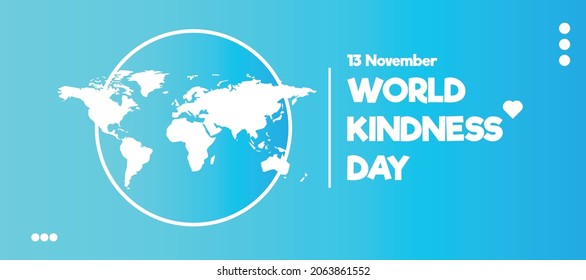 World Kindness Day Illustration Background blue collor theme