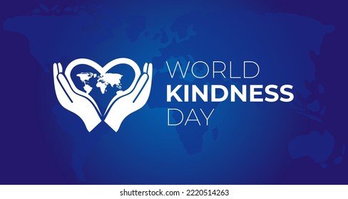 World Kindness Day Illustration Background with Earth Map