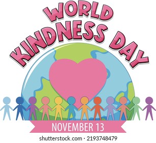 World Kindness Day Logo Concept illustration