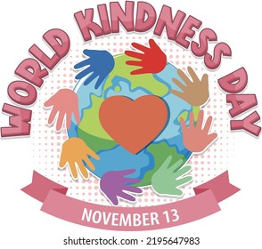 World Kindness Day Logo Concept illustration