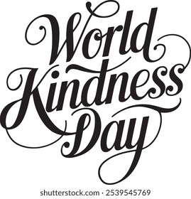 World Kindness Day minimalistische Typografie T-Shirt Design Illustration