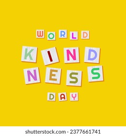 world kindness day, november 13, with simple typography, greeting card post