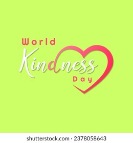 world kindness day, november 13, with simple typography, greeting card post