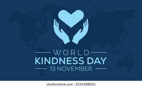 World Kindness Day is observed every year on November. Holidays Awareness concept. background, placard, banner template Vector illustration design.