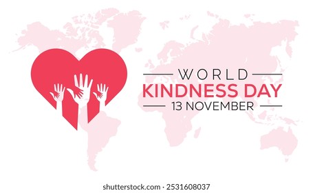 World Kindness Day is observed every year on November. Holidays Awareness concept. background, placard, banner template Vector illustration design.